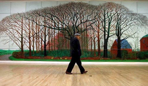 DH07,BiggerWarter-Tate David Hockney, Royal Academy,exhibition,Bigger Picture ,London,Tate, Bigger Trees near Warter