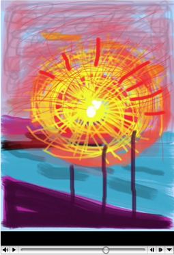 David Hockney, iPhone, Dawn over North Sea, AV, slideshow