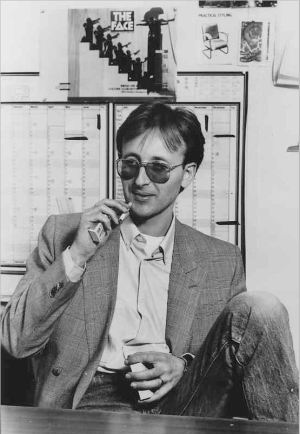 FaceLogandesk-herrmann80 Nick Logan, The Face, style bible, 1980. Photographed © by Frank Herrmann