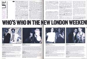 Wag club, White Trash, Mud Club, Tasty Tim, Dirtbox,The Face magazine, Swinging 80s,Camden Palace,Batcave