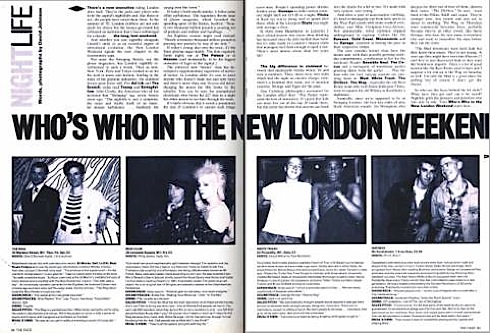 London,Chris Sullivan, Dirt Box, Mud Club,Wag club,Dencil williams, Phil Gray , Ollie O’Donnell,White Trash,Philip Sallon,Nightlife, Rob Milton, The Face,Swinging 80s, clubbing