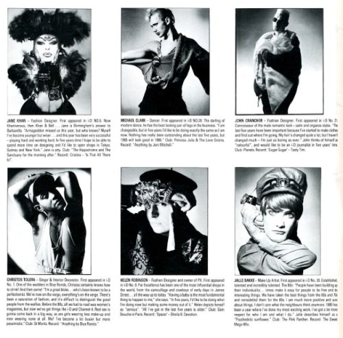 iDpple,Khan-nk i-D,Nick Knight,People of the 80s,Jane Khan, Michael Clark, John Crancher, Christos Tolera, Helen Robinson, Jalle Bakke