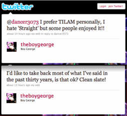 Geo10,Twit,May15 Boy George, Twitter, May 15, 2010