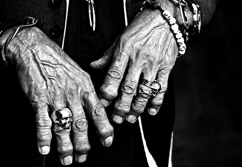 Keith Richards, David Courts , Bill Hackett, skull ring,