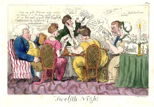 Cruikshank1807,TwelfthNight Twelfth Night,Isaac Cruikshank, Thomas Tegg,etching,parlour games