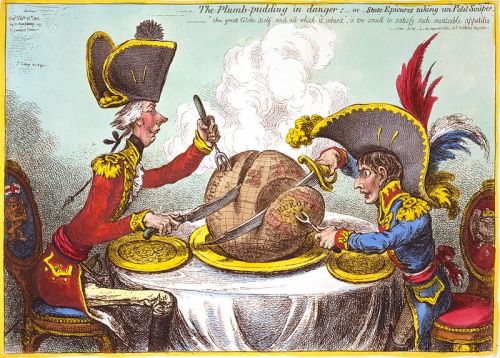 Gillray1805,plumpudding The Plumb-pudding in danger, James Gillray, Humphrey, Library of Congress