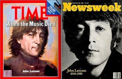 JL80,Time,Nwk John Lennon death,Time magazine, Newsweek, 30th anniversary