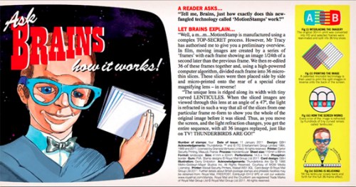 Thunderbirds, Gerry Anderson, stamps, Royal Mail, Brains