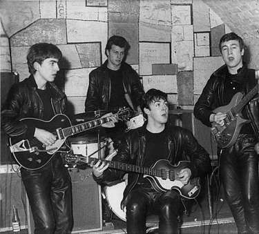 Beatles61,Cavern Dec8 Beatles, Cavern club, Liverpool,Pete Best, John Lennon, George Harrison, Paul McCartney, Ringo Starr