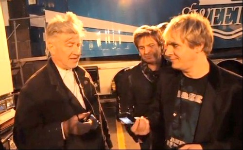DD11,LALynch David Lynch, Duran Duran, Unstaged, Roger Taylor, Nick Rhodes (DD videograb)