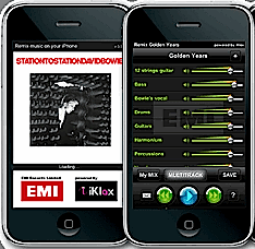 BowieApp11 Golden Years, remix ,David Bowie, iPhone application,EMI/iKlax ,Golden Years App