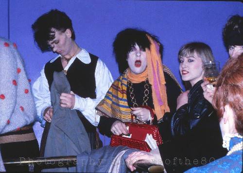 Judith Frankland 1981: queuing to check her coat with Nick Trulocke before Spandau Ballet’s Sundown concert. © Shapersofthe80s