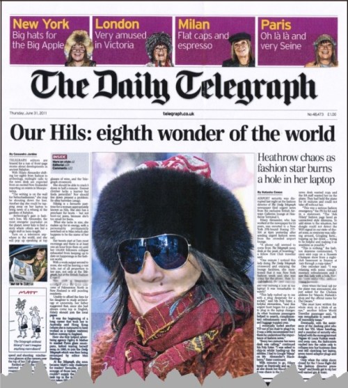 Hilary Alexander, tributes, Daily Telegraph, fashion, 