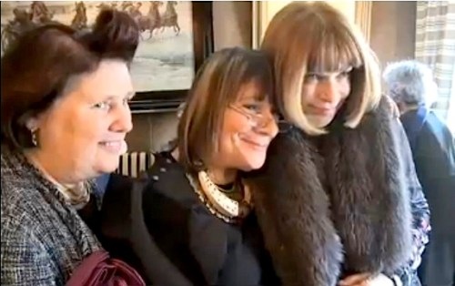 Suzy Menkes, Hilary Alexander, Anna Wintour, party