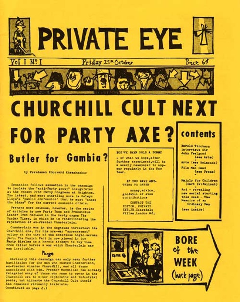 PEye61,No1 Private Eye, First 50 Years,magazine covers,satire