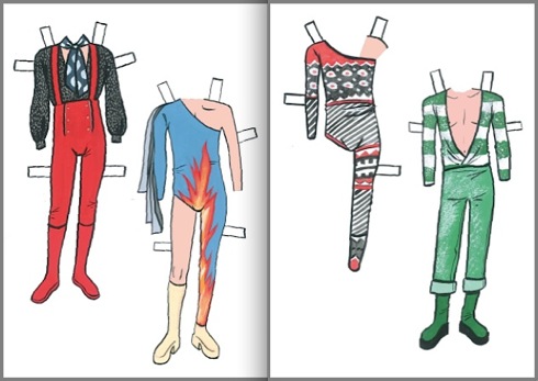 Bowie Paper Doll ,ILoveMel, Mel Simone Elliott , gifts,prints,David Bowie