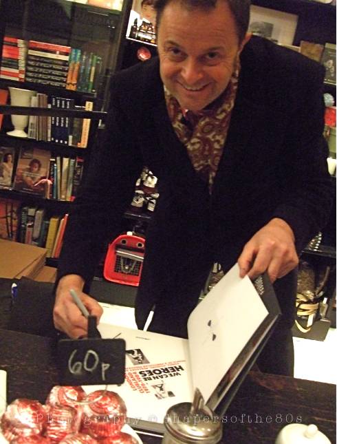 WCBH11,GSsigningDec23-dj76 We Can Be Heroes,Unbound publishing, books,Graham Smith,Chris Sullivan,Blitz Kids, New Romantics, Boy George,nightclubbing, Swinging 80s, photography,