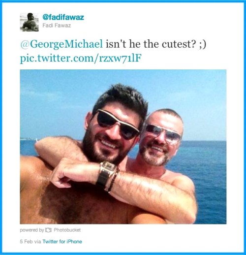 George Michael,Fadi Fawaz,holidays,Twitter