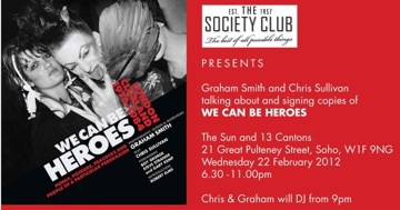 We Can Be Heroes,Chris Sullivan, Graham Smith, Unbound Publishing,party