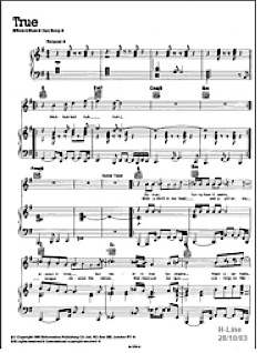 True,Gary Kemp, sheet music