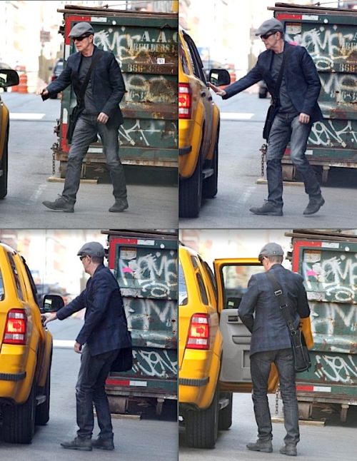 DB12,NYC,cabcombo David Bowie, New York City, cab, paparazzi