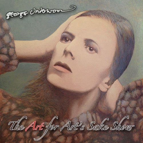 Bowie12,lostGUcoverpainting George Underwood , Hunky Dory,David Bowie,Cork Street, artwork