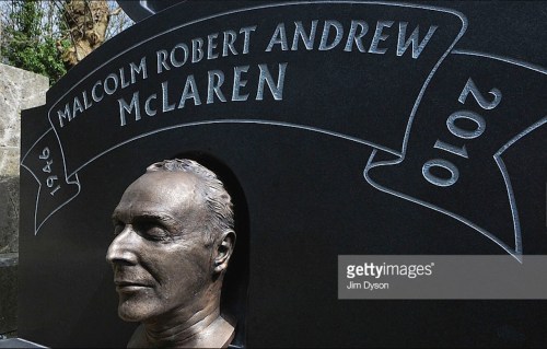 Malcolm McLaren, Highgate Cemetery, bronze, death mask , Nick Reynolds