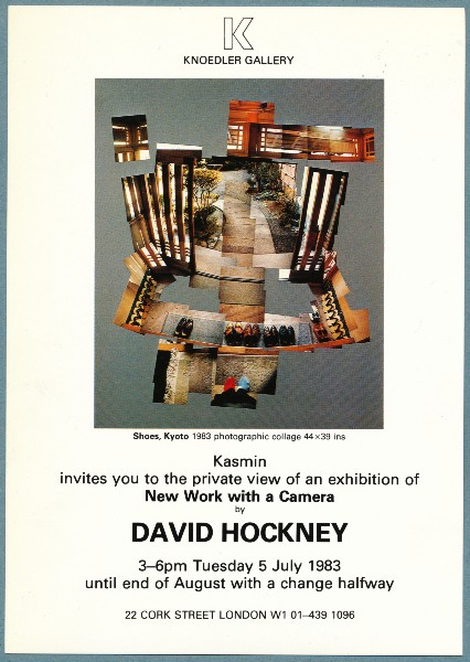 David Hockney,New Work With A Camera, photography, London, 1983