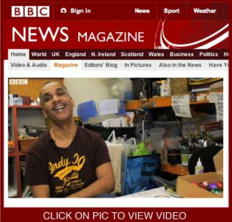 Andy Polaris,window displays, Christmas, shopping, London,BBC News, video