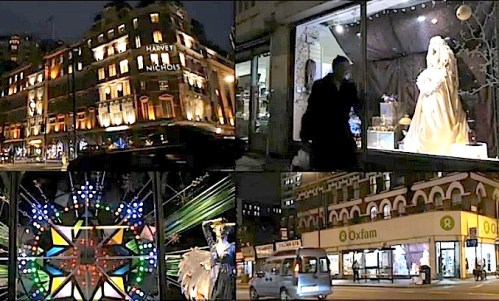 window displays, Christmas, shopping, London,BBC News, video