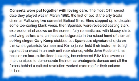 Spandau Ballet, Blitz Kids, New Romantics, ,1980,Scala Cinema, concert,OMM,pop music,