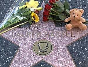 cinema, glamour, goddess, Hollywood, Lauren Bacall, Tributes, Walk of Fame