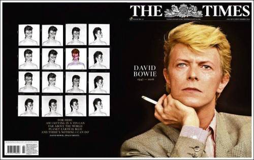 David Bowie, death, obituaries, tributes, rock music, TheTimes, UK, newspapers
