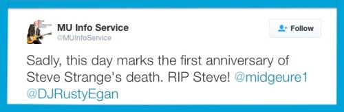 Midge Ure, Rusty Egan, Steve Strange,,anniversary, death, Visage, pop music, Blitz Kids, New Romantics