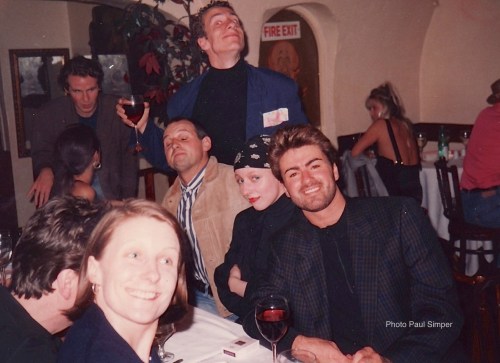 George Michael, Aldo Zilli, Paul Simper, birthday party, Wham!, London, nightlife, clubbing, Lilli Anderson, Alex Goddson, Sam McKnight, Josie Jones