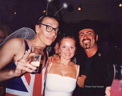 George Michael, Geri Halliwell,, birthday party,