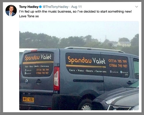 pop music, Tony Hadley, split, Spandau Ballet, Twitter