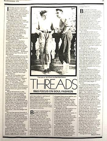 style, clubbing, soul music, swing revival, Blue&Soul, Glenn Miller, Chris Hill, Robert Elms