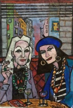 Chris Sullivan,Leah Seresin, caricature,