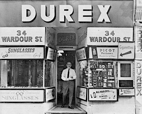 London, history, Durex, shop, Wardour Street,