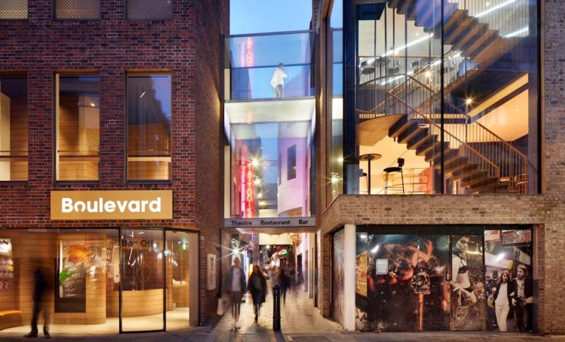 Architecture, theatre, cabaret, live music, comedy, Boulevard Theatre, Soho, Fawn James, Raymond Revuebar,