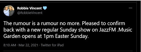 Twitter, Jazz, soul, funk, dance music, radio, Robbie Vincent, JazzFM