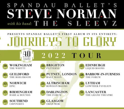 Steve Norman, Spandau Ballet, Journeys To Glory Tour, TheSleevz, Pop music, live concerts,
